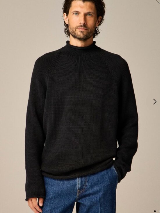 J. Crew Other - Vintage 90s J. Crew 1988 Cotton Rollneck Sweater Black Size M Style 61156